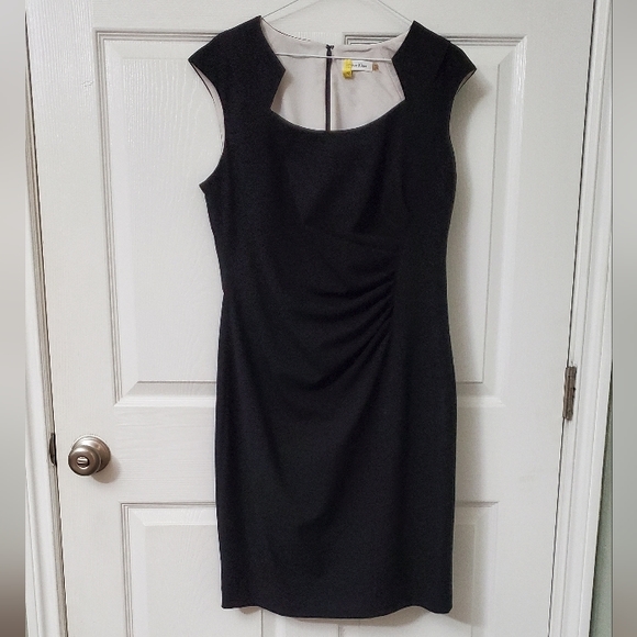 Calvin Klein Little Black Dress Sunburst Sheath Sleeveless Size 12 EUC - Picture 11 of 12